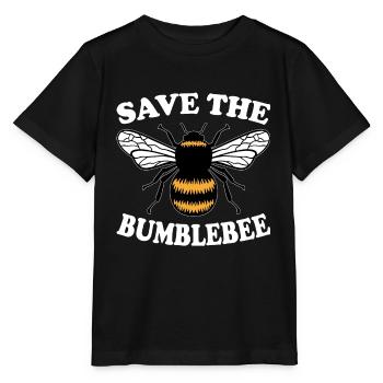 Extinction des espèces d’abeilles bourdons Protection des bourdons - T-shirt bio MINI CREATOR Stanley/Stella Enfant - noir - Devant - Mikhail (115cm)