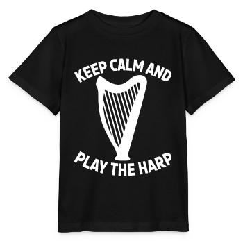 Harp Musician Harp Player - Stanley/Stella MINI CREATOR Kids’ T-Shirt - black - Front - Mikhail (115cm)