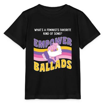 Frauen Gleichberchtigung Design und Feminist - Stanley/Stella Kinder T-Shirt MINI CREATOR  - Schwarz - Vorne - Mikhail (115cm)