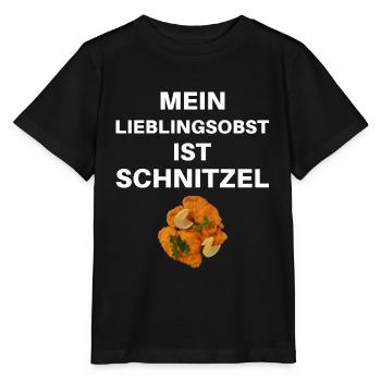 Mein Lieblingsobst ist der Schnitzel - Stanley/Stella Kinder T-Shirt MINI CREATOR  - Schwarz - Vorne - Mikhail (115cm)