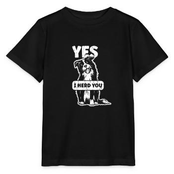Oui, je vous rassemble - chiot - T-shirt bio MINI CREATOR Stanley/Stella Enfant - noir - Devant - Mikhail (115cm)