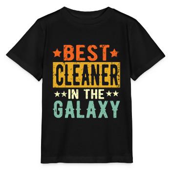 Best Cleaner ever Cleaner Gift - Stanley/Stella MINI CREATOR Kids’ T-Shirt - black - Front - Mikhail (115cm)