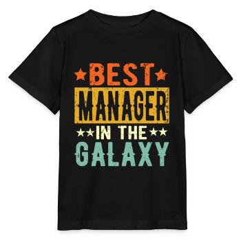 Best Manager ever Manager Gift - Stanley/Stella MINI CREATOR Kids’ T-Shirt - black - Front - Mikhail (115cm)