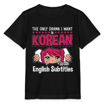 Design pop coréen pour un fan de mode K-Pop - T-shirt bio MINI CREATOR Stanley/Stella Enfant - noir - Devant - Mikhail (115cm)