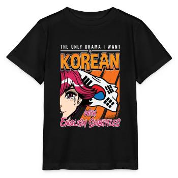 Design pop coréen pour un fan de mode K-Pop - T-shirt bio MINI CREATOR Stanley/Stella Enfant - noir - Devant - Mikhail (115cm)