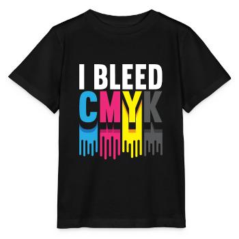 I Bleed CMYK Illustrator Graphic Designer - Stanley/Stella MINI CREATOR Kids’ T-Shirt - black - Front - Mikhail (115cm)