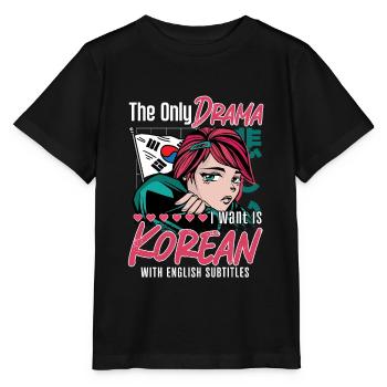 Design pop coréen pour un fan de mode K-Pop - T-shirt bio MINI CREATOR Stanley/Stella Enfant - noir - Devant - Mikhail (115cm)