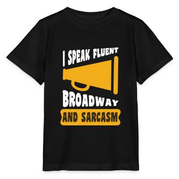 JE PARLE COURAMMENT BROADWAY ET SARCASME Cadeaux - T-shirt bio MINI CREATOR Stanley/Stella Enfant - noir - Devant - Mikhail (115cm)