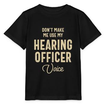 Hearing Officer Job Occupation Birthday Worker - Stanley/Stella MINI CREATOR Kids’ T-Shirt - black - Front - Mikhail (115cm)