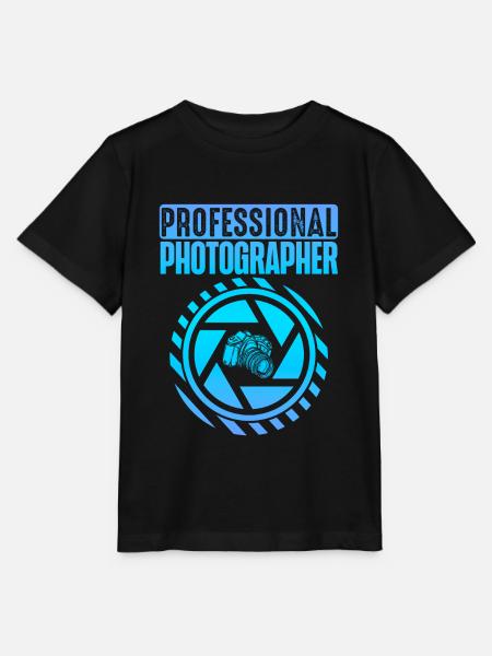Photography Camera Lens - Stanley/Stella Kinder T-Shirt MINI CREATOR - Schwarz