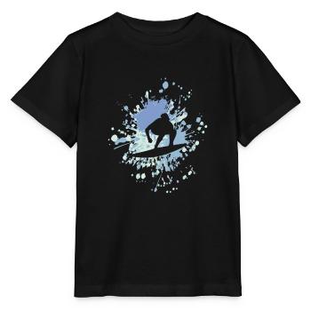 Bonne éclaboussure de couleur de surf - T-shirt bio MINI CREATOR Stanley/Stella Enfant - noir - Devant - Mikhail (115cm)