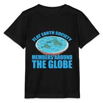 Flat Earth Society, membres du monde entier 15 - T-shirt bio MINI CREATOR Stanley/Stella Enfant - noir - Devant - Mikhail (115cm)