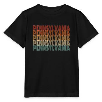 Pennsylvania Einwohner Geschenk - Stanley/Stella Kinder T-Shirt MINI CREATOR  - Schwarz - Vorne - Mikhail (115cm)