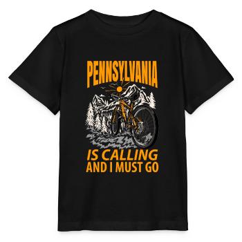 Cadeau aventureux en Pennsylvanie - T-shirt bio MINI CREATOR Stanley/Stella Enfant - noir - Devant - Mikhail (115cm)