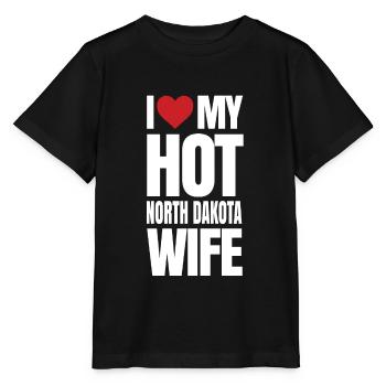 North Dakota Wife Gift - Stanley/Stella MINI CREATOR Kids’ T-Shirt - black - Front - Mikhail (115cm)