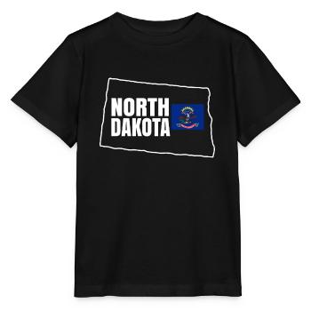 North Dakota Home Gift - Stanley/Stella MINI CREATOR Kids’ T-Shirt - black - Front - Mikhail (115cm)