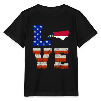 Love North Carolina Gift - Stanley/Stella MINI CREATOR Kids’ T-Shirt - black - Front - Mikhail (115cm)