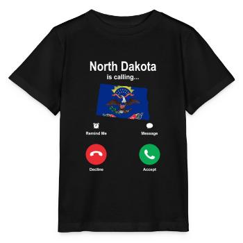 Travel North Dakota Gift - Stanley/Stella MINI CREATOR Kids’ T-Shirt - black - Front - Mikhail (115cm)