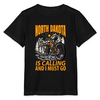 North Dakota Adventurer Gift - Stanley/Stella MINI CREATOR Kids’ T-Shirt - black - Front - Mikhail (115cm)