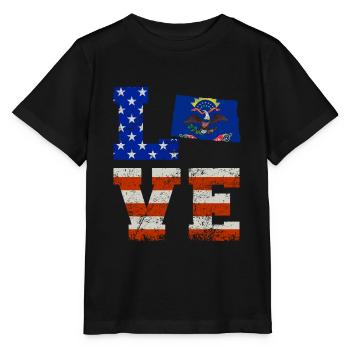 Love North Dakota Gift - Stanley/Stella MINI CREATOR Kids’ T-Shirt - black - Front - Mikhail (115cm)