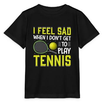 I'm not allowed to play tennis funny - Stanley/Stella MINI CREATOR Kids’ T-Shirt - black - Front - Mikhail (115cm)