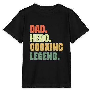 Dad Hero Lustiges professionelles Kochen für - Stanley/Stella Kinder T-Shirt MINI CREATOR  - Schwarz - Vorne - Mikhail (115cm)