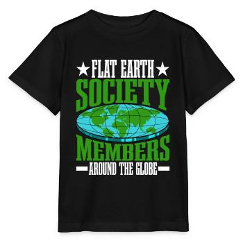 Flat Earth Society, membres du monde entier 16 - T-shirt bio MINI CREATOR Stanley/Stella Enfant - noir - Devant - Mikhail (115cm)