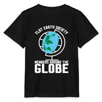 Flat Earth Society, membres du monde entier 17 - T-shirt bio MINI CREATOR Stanley/Stella Enfant - noir - Devant - Mikhail (115cm)
