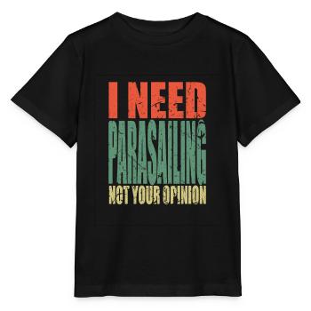 Parachute ascensionnel en disant drôle - T-shirt bio MINI CREATOR Stanley/Stella Enfant - noir - Devant - Mikhail (115cm)