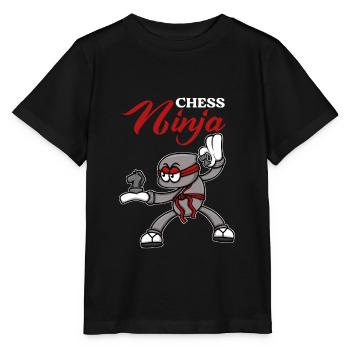 Chess Board Chess Ninja Fighter Chess - Stanley/Stella MINI CREATOR Kids’ T-Shirt - black - Front - Mikhail (115cm)