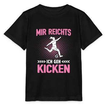 Mädchenfussball Fussballerin Fussballmädchen - Stanley/Stella Kinder T-Shirt MINI CREATOR  - Schwarz - Vorne - Mikhail (115cm)