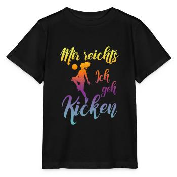 Mädchenfussball Fussballerin Fussballmädchen - Stanley/Stella Kinder T-Shirt MINI CREATOR  - Schwarz - Vorne - Mikhail (115cm)