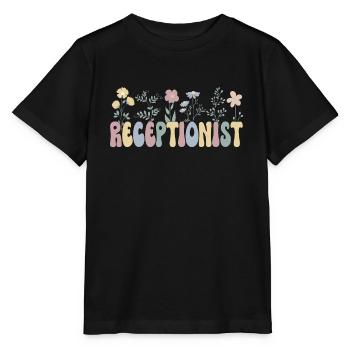 Receptionist Staff Receptionist Receptionist - Stanley/Stella MINI CREATOR Kids’ T-Shirt - black - Front - Mikhail (115cm)