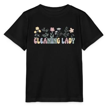Femme de ménage Nettoyeur Aide domestique Nettoyage - T-shirt bio MINI CREATOR Stanley/Stella Enfant - noir - Devant - Mikhail (115cm)