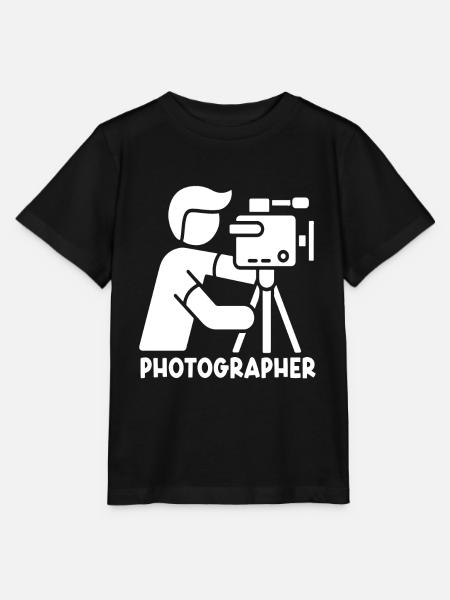 Photography Camera Lens - Stanley/Stella Kinder T-Shirt MINI CREATOR - Schwarz