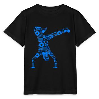 Breakdance Sillhouette Street Dance Breakdance Ges - Stanley/Stella Kinder T-Shirt MINI CREATOR  - Schwarz - Vorne - Mikhail (115cm)