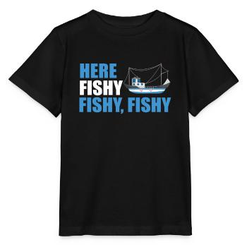 Bateau de pêche - T-shirt bio MINI CREATOR Stanley/Stella Enfant - noir - Devant - Mikhail (115cm)