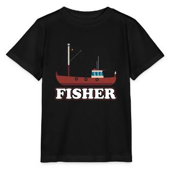 Fisherman - Stanley/Stella MINI CREATOR Kids’ T-Shirt - black - Front - Mikhail (115cm)