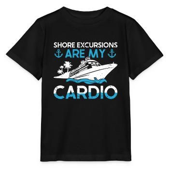 Shore Excursions Are My Cardio Cruise - Stanley/Stella MINI CREATOR Kids’ T-Shirt - black - Front - Mikhail (115cm)