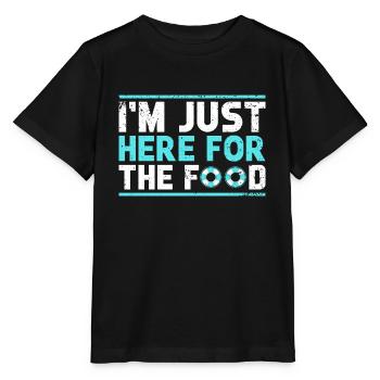 Je suis juste ici pour la croisière gastronomique - T-shirt bio MINI CREATOR Stanley/Stella Enfant - noir - Devant - Mikhail (115cm)