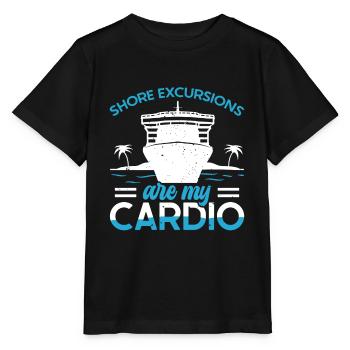 Shore Excursions Are My Cardio Cruise - Stanley/Stella MINI CREATOR Kids’ T-Shirt - black - Front - Mikhail (115cm)
