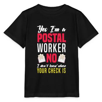 Drôle de lettre Livreur Post Post Cadeaux - T-shirt bio MINI CREATOR Stanley/Stella Enfant - noir - Devant - Mikhail (115cm)