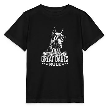 Alle Hunde sind cool, aber große Doggen regieren - Hund - Stanley/Stella Kinder T-Shirt MINI CREATOR  - Schwarz - Vorne - Mikhail (115cm)