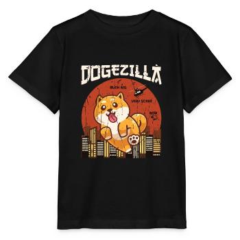 Dogezilla much big very scare wow - puppy - Stanley/Stella MINI CREATOR Kids’ T-Shirt - black - Front - Mikhail (115cm)