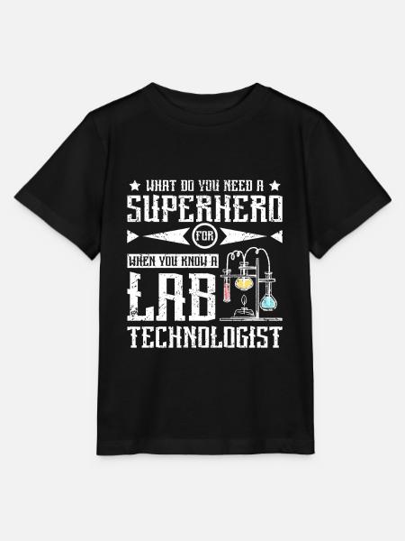 Superhero lab technologist - Stanley/Stella Kinder T-Shirt MINI CREATOR - Schwarz