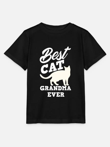 Katze Katzen Großmutter - Stanley/Stella Kinder T-Shirt MINI CREATOR  - Schwarz