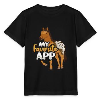 Appaloosa Pferd - Stanley/Stella Kinder T-Shirt MINI CREATOR  - Schwarz - Vorne - Mikhail (115cm)
