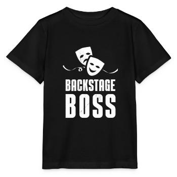 Backstage Boss Theater Stage Crew Stage Technician - Stanley/Stella MINI CREATOR Kids’ T-Shirt - black - Front - Mikhail (115cm)