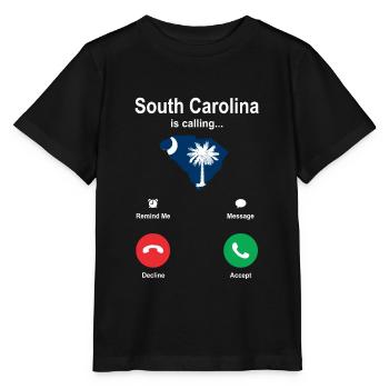 Besuch In South Carolina Geschenk - Stanley/Stella Kinder T-Shirt MINI CREATOR  - Schwarz - Vorne - Mikhail (115cm)