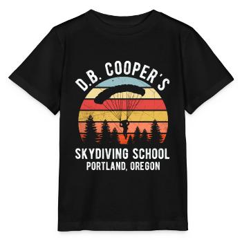 École de parachutisme DB Coopers, Portland, Oregon - T-shirt bio MINI CREATOR Stanley/Stella Enfant - noir - Devant - Mikhail (115cm)
